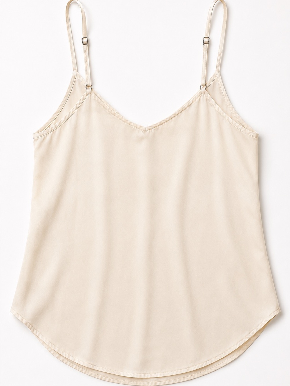 Sexy Silk Ivory White Camisole Tank Top Minimalist Chic Medium Stillwater Shirt - Picture 6 of 10